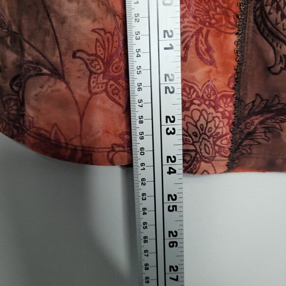 Vintage 90s y2k brown orange renaissance grunge fairy top size xl - Picture 6 of 6